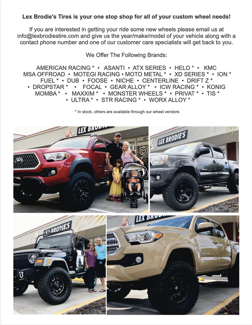 Custom Wheels Lex Brodie's Tire & Service Center